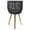 Black with Natural Legs, variant on Casafield Floor Planter with Wood Legs in Black, Planter Basket with Stand, Large Plant Pot Cover with Liner