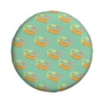 thumbnail image 4 of Spare Tire Cover, Cartoon Hot Dog Print Green Wheel Cover Tire Covers For Trailers Car Truck Camper Universal Tire Covering Fits Diameter14"-17", 4 of 4