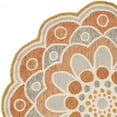 thumbnail image 4 of SAFAVIEH Novelty Delaney Floral Wool Area Rug, Grey/Rust, 6' x 6' Round, 4 of 6
