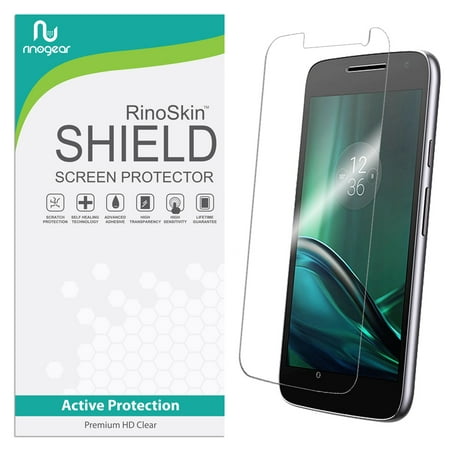 RinoGear Screen Protector for Moto G4 Play Case Friendly Accessories Flexible Full Coverage Clear TPU Film