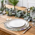 thumbnail image 2 of Spring Flowers Round 13 Inch Placemats Set of 2, Vintage Floral Leaves Birds Farmhouse Plaid HeatResistant Non Slip Place Mats for Dining Table, Wipeable Braided Kitchen Table Mats for Housewarming, 2 of 9