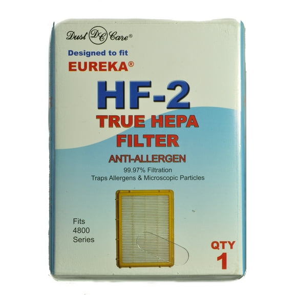 Eureka Upright Ultra Smart Vac True Hepa Filter, Dust Care Replacement Brand, designed to fit Eureka 4800 Series Vacuum Cleaners using Style HF2 filters