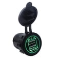 thumbnail image 2 of Cargador de coche USB dual 5V 2.1A / 2.1A Adaptador de corriente de coche de vehículo de motocicleta LED DC12V-24V kenally DZ4574-03B, 2 of 2