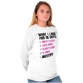 thumbnail image 4 of What I Look In Guys Mastiff Dog Lover Women Plus Size Long Sleeve Graphic Tee Brisco Brands 3X, 4 of 5