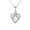 White Gold, variant on Jenna 18k Yellow Gold Plated Mom Heart Necklace with Simulated Diamonds for Women
