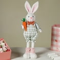 thumbnail image 4 of CRichMW Easter Bunny Plush Decoration, Standing Rabbit Stuffed W/Retractable Spring Leg, Easter Bunny Ornaments, Easter Bunny Figurines Home Decor, 4 of 10