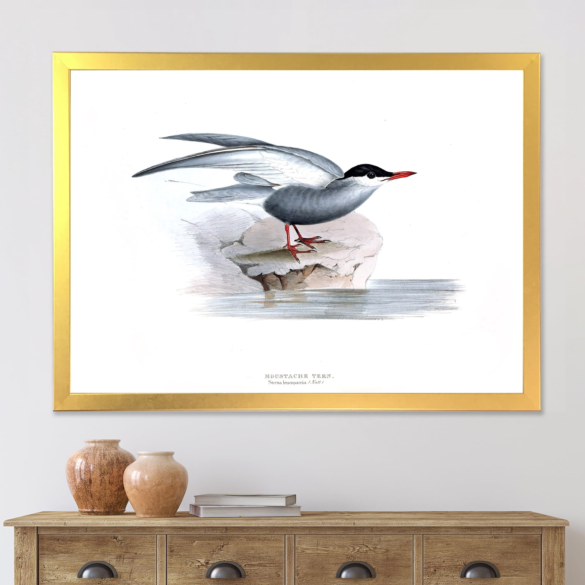 Designart 'Ancient Bird Of Europe I' Traditional Framed Art Print