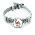 thumbnail image 1 of Motocicleta flor patrón de texto ejemplo Pulsera pulsera pulsera de cristal amor pulsera ajustable, 1 of 2