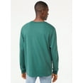 thumbnail image 4 of Free Assembly Men's Everyday Cotton Tee with Long Sleeves, Sizes XS-3XL, 4 of 9