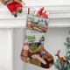 thumbnail image 2 of Siete Pequeños Monstruos Tema: Calcetines de Navidad, fino lino blanco para colgar en escaleras y chimenea, decoración navideña para el hogar, regalo de Navidad. 45cm × 32cm, 2 of 5