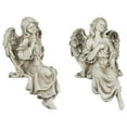 thumbnail image 3 of Northlight Set of 2 Sitting Angel Outdoor Patio Garden Statues 14" - Gray, 3 of 6