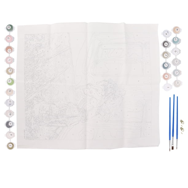 Kit De Pintura Al óleo Sobre Lienzo Para Adultos, Pintura Por Números, Kits De Pintura Al óleo Con Pinceles Y Pigmento Acrílico Para Adultos, Niños Principiantes