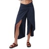 Langwyqu Middle Waist Women Open Wide Leg Pants Solid Split Capris - Walmart .com