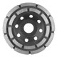 thumbnail image 1 of Disco de corte de copa con segmento de diamante de doble fila de 115 mm para desbaste de hormigón, mármol, granito, máquina rotativa (negro), 1 of 6