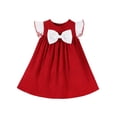 thumbnail image 2 of Girls Dress for Toddlers Fly Sleeve Knot Party Dress for Summer Occasions Daily Casual Wear Dance and Holiday Events Cute Style for Young Girls, 2 of 8