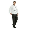 thumbnail image 4 of Toptie Unisex Classic Long Sleeve Button Chef Coat-White with Black-XS, 4 of 6