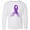 AA-White, variant on Inktastic Alzheimer's Awareness Purple Ribbon Made of Heart Long Sleeve Youth T-Shirt