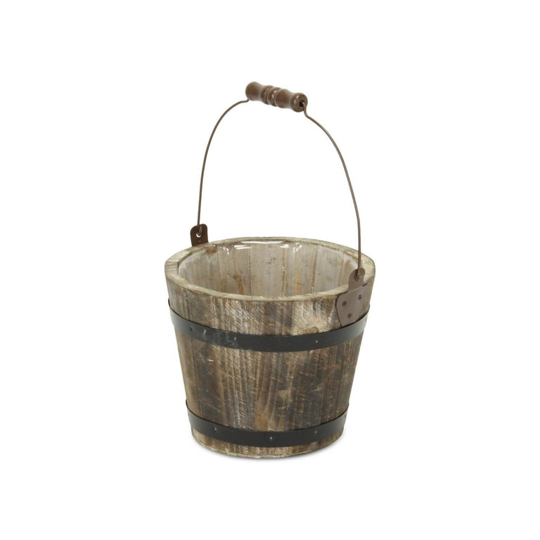 Home Decorative Wooden Bucket with Handle 