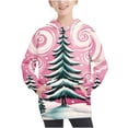 thumbnail image 2 of Girls Sweatshirt Pullover Crewneck Oversized Pullover Cotton Clothes Printed Long Sleeves Tops Casual Fleece Sweater with Pocket Fall Winter Warm Sweatshirts Kids Hoodies, 2 of 6