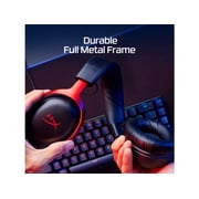 HyperX Cloud III – سماعة ألعاب سلكية، PC، PS5، Xbox Series X|S، محركات بزاوية 53mm، DTS، رغوة الذاكرة، إطار متين، ميكروفون فائق الوضوح 10mm، USB-C، USB-A، 3.5mm – أسود