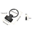 thumbnail image 2 of 6Pack 22mm/ 0.87" Key Fob Hardware with Keychain Ring Purse Bag Hardware 25mm O Ring Black, 2 of 6