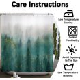 thumbnail image 6 of Misty Mountains Shower Curtain, Green Winter Foggy Forest Fabric Shower Curtain for Bathroom, Pine Trees Nature Bathroom Shower Curtain Set with Hooks, 72x72 inches, 6 of 6