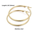 thumbnail image 4 of OIDEA Gold Stainless Steel Round Hoop Tube Earrings 34mm for Women Christmas Valentines, 4 of 5