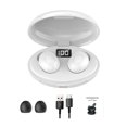 thumbnail image 1 of Methold Auriculares inalámbricos con pantalla LED Bluetooth 5,0 auriculares con Control táctil para Android teléfono móvil auriculares Cables de audio/vídeo Blanco, 1 of 8