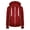 Wine Red, variant on Hevirgo Sweatshirt Casual Warm Cotton Solid Color Long Sleeve Hoodie Sweatshirt for Women