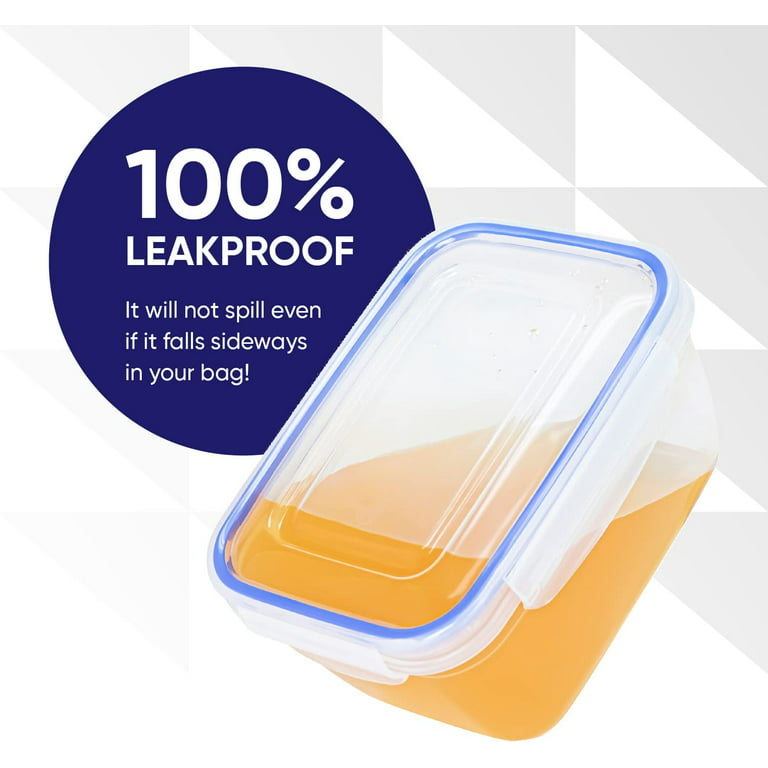 Superio Food Storage Containers, Airtight Leak-Proof Meal Prep Deep Square  Containers 3.5 Qt.