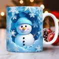thumbnail image 3 of Tazas de café navideñas, tazas navideñas de cerámica de 11 oz con forma de muñeco de nieve y asa, taza de café navideña de invierno, juego de tazas de Feliz Navidad para adultos, mujeres y hombres, 3 of 8