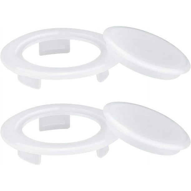 2 Piezas (4 Pulgadas) Anillo de Orificio para Paraguas de Mesa Protector de Orificio para Mesa de Paraguas de Plástico para Sombrilla de Patio Sombrilla de Jardín Paraguas de Estabilidad - Blanco