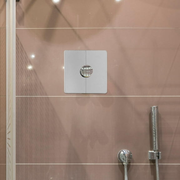 Hemoton 2pcs Square Wall Hole Cover Plate Self Adhesive Pipe Cover Replacement for Kitchen Sink Pipe and Bathroom Shower Faucet