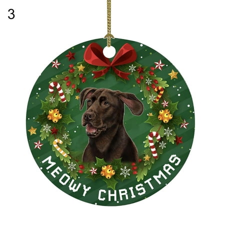 

YUNx Christmas Tree Pendant Attractive Easy to Use PVC Dogs Cats Pattern Christmas Tree Hanging Ornament for Home