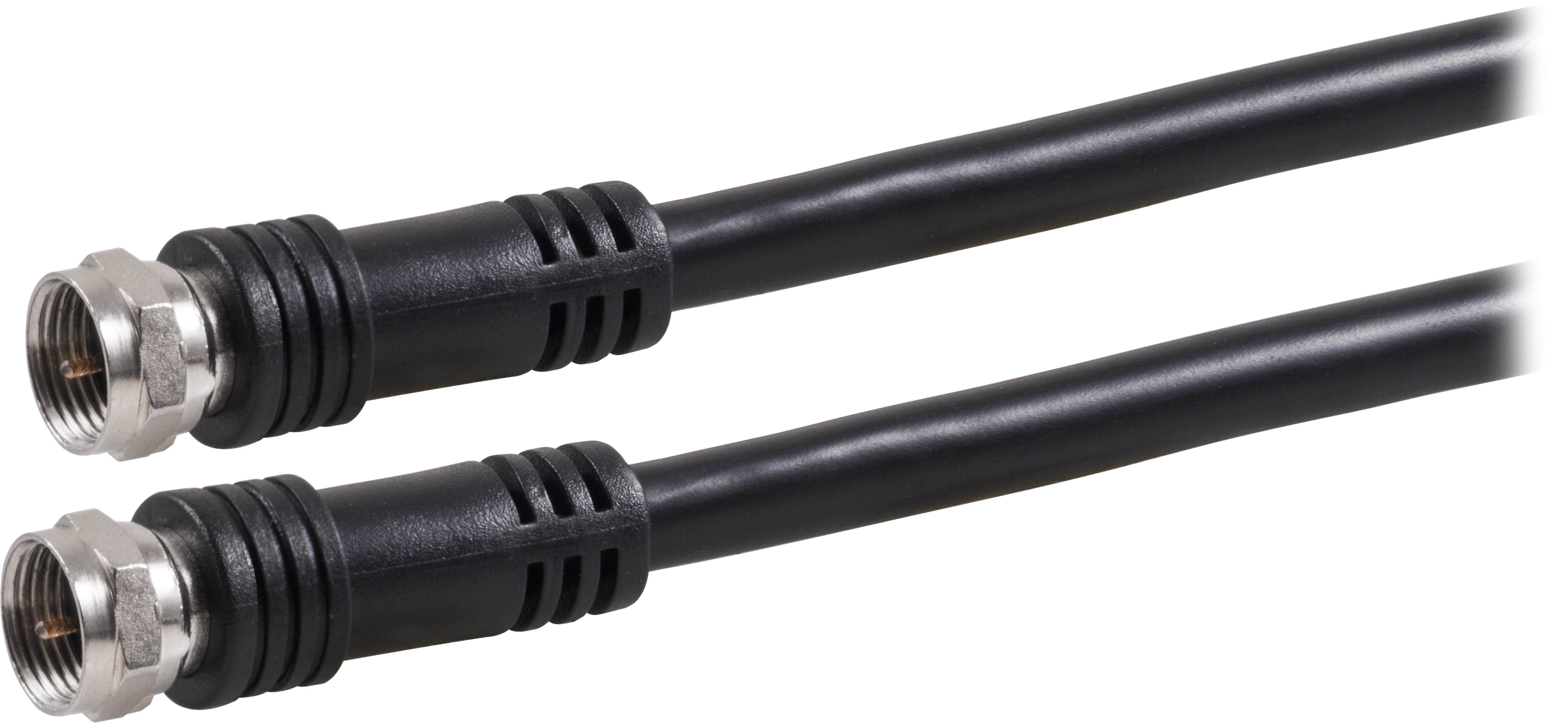 onn. 50' RG6 Dual-Shield Coaxial Cable, Black