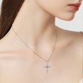 thumbnail image 2 of Coachuhhar Cross Necklace 925 Sterling Silver Heart Turquoise Filigree Pendant Religious Catholic Jewelry Christmas Gifts for Women, 2 of 7
