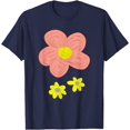 thumbnail image 2 of Pink and Yellow Flower Paint Art Colorful Natural Blossom T-Shirt, 2 of 2