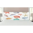 thumbnail image 1 of Nautical Headboard, Illustration of Different Seashells Scallop Mollusk Summer Exotic Creatures Animals, Upholstered Decorative Metal Bed Headboard with Memory Foam, King Size, Multi, by Ambesonne, 1 of 4