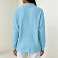 thumbnail image 4 of Tops for Women Long Sleeve Solid Color Casual Waffle Knit Top, 4 of 9