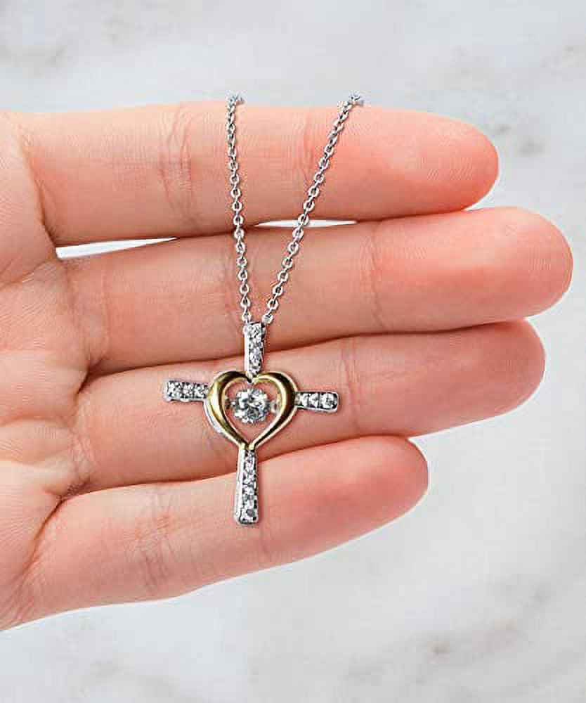 amangny Joke Wife Cross Dancing Necklace, Keep Calm and Let The Real Estate, Gifts for Wife, Present from Husband, Jewelry for Wife