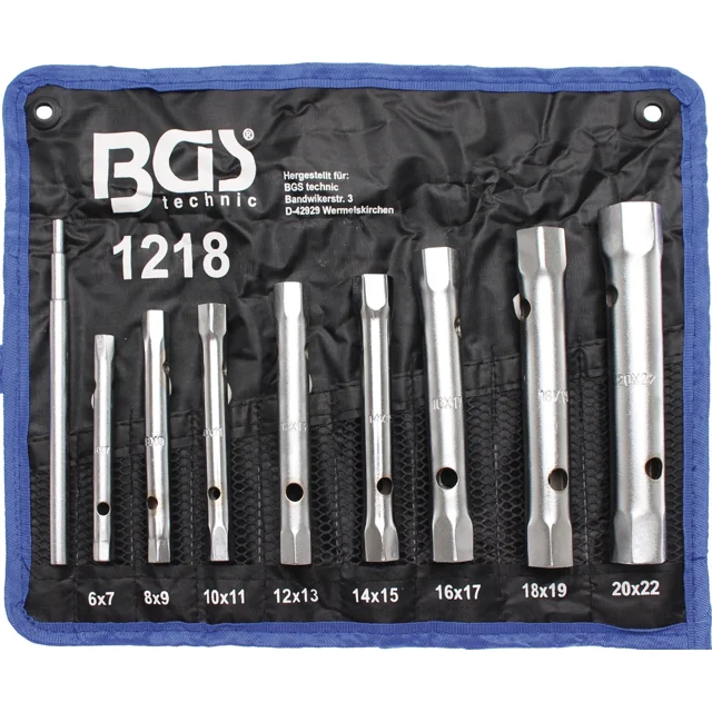 Juego de LLAVES de BUJIAS BGS 1218 6x7 - 20x22 MM 8 PZ