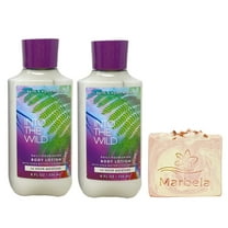 Bath & Body Works Into The Wild 2 Pack Body Lotion Bundle with a Himalayan Salts Springs Bar Soap - Full Size