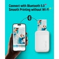 thumbnail image 2 of Liene PR ZP110W#WW2 Pearl 2x3 Inch Photo Printer w 50 Sheets Zink Photo Paper, 2 of 8