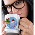 thumbnail image 2 of 3drose, Goofy Elephant Christmas, 11oz Two-tone Black Mug, 2 of 6