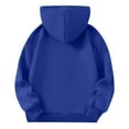thumbnail image 5 of Teen Hoodies Kids Blue Hoodie Long Sleeve Hooded Sweatshirt Top Warm Fall Winter Clothes Girls 11-12 Years Clothes, 5 of 6