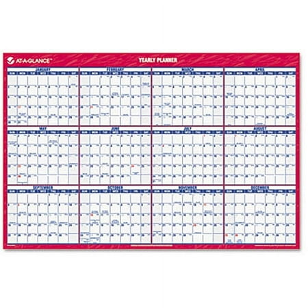AT-A-GLANCE Recycled Paper Vertical/Horizontal Wall Calendar, 24" x 36" PM21228-10