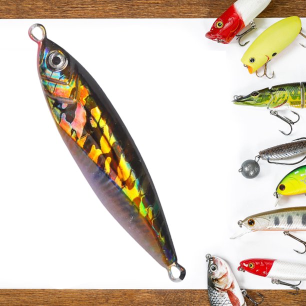 Señuelos de pesca placa de hierro reflectante Swimbait para agua salada (estilo F 60g)