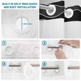 thumbnail image 3 of No Hook Shower Curtain with Built-in Rings - Black Gray Beach Coastal Washable Waterproof Fabric Bathroom Curtains for Hotel,Rentals, Stall 36 X 72 Inch , Abstract Ocean Waves Pattern, 3 of 9