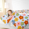 thumbnail image 3 of Homewish Cute Cartoon Flowers Queen Comforter Set,Romantic Floral Comforter Sets Queen,Blue Red,Polkadot Reversible,3 Pieces,1 Comforter and 2 Pillowcases, 3 of 7