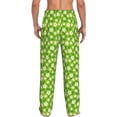 thumbnail image 3 of Picia Daisies Flowers Mens Soft Woven Cotton Elastic Waistband Sleep Pajama Pant Lounge Sleep Pant With Pockets And Drawstring-Small, 3 of 9